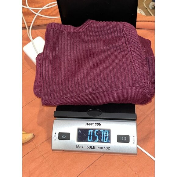 NWT Melissa Paige Purple Ribbed Knit Long Sleeve Pullover Sweater Women's Size P - Picture 9 of 9